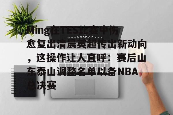 Ming在TES比赛中伤愈复出清晨英超传出新动向，这操作让人直呼：赛后山东泰山调整名单以备NBA总决赛的简单介绍